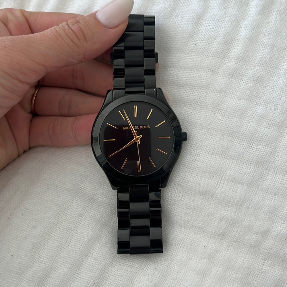 Michael Kors black/gold watch